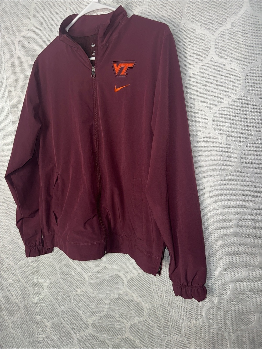 Nike Team "Fit Dry" NCAA Virginia Tech Hokies Full-Zip Athletic Track Jacket - Picture 5 of 6